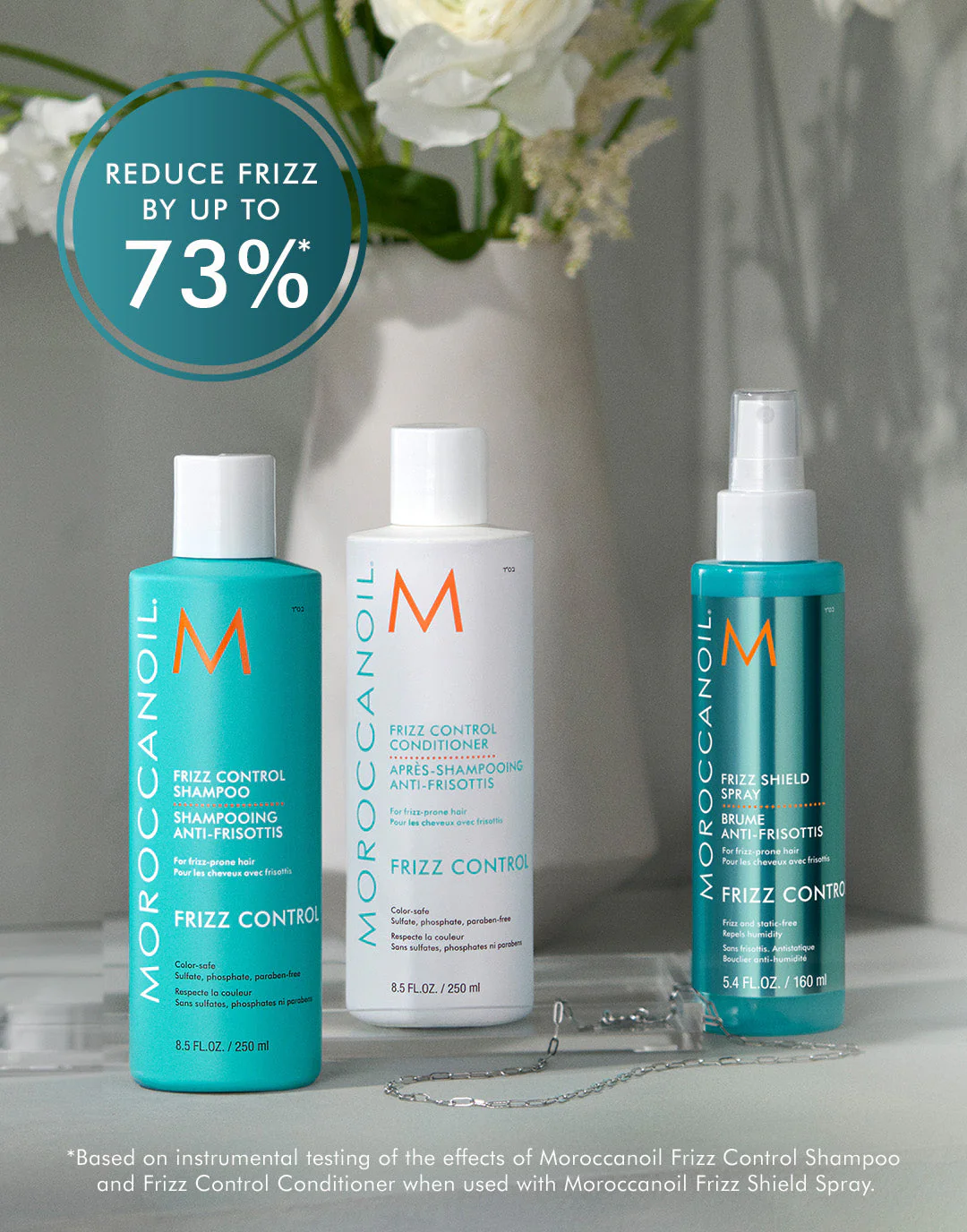 Frizz Control Shampoo & Conditioner Liter Bundle - Image 9